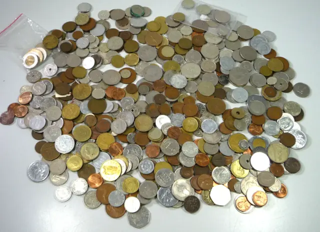 Kursmünzen Münzgeld Konvolut Sammlung Lot international ca. 1950-1990 - 2,2 kg