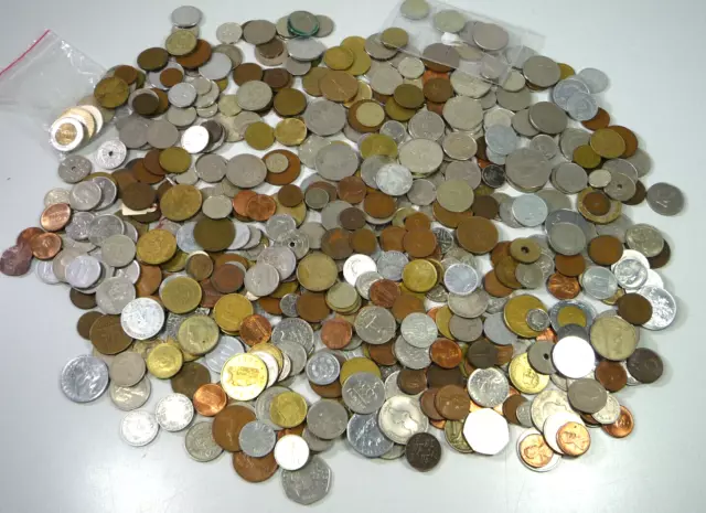 Kursmünzen Münzgeld Konvolut Sammlung Lot international ca. 1950-1990 - 2,2 kg
