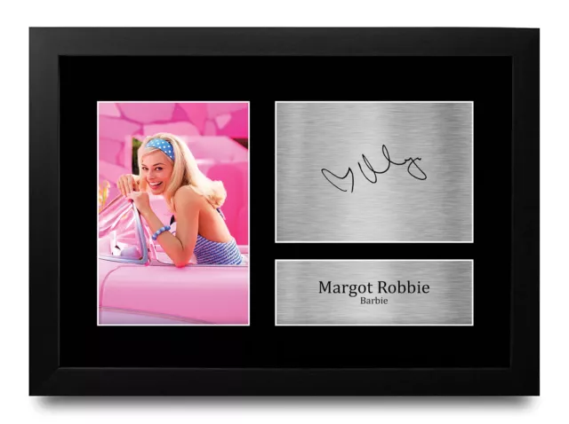 Margot Robbie Barbie Cool Gift Idea Framed Autograph Picture Print to Movie Fans