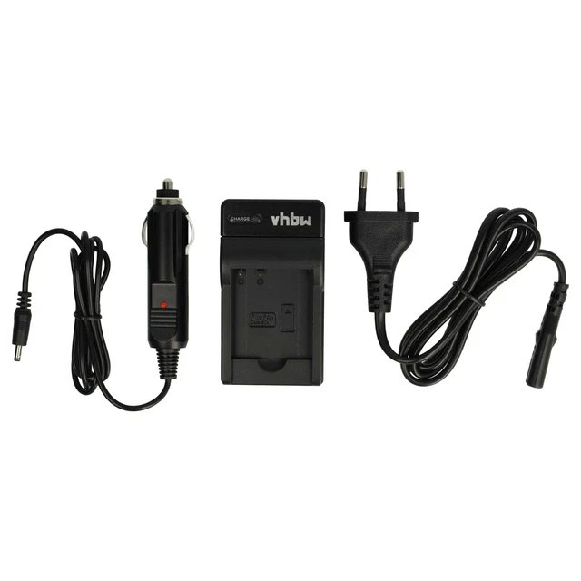 Vhbw Cargador Dual Para Panasonic Lumix DMC-TZ3/TZ4/TZ5/TZ50 – Carga Hasta 2 Baterías, Indicador LED Y Clavija Europea (220V)