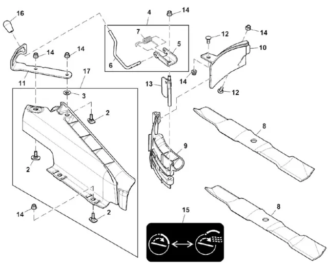 John Deere Grass Mulching Kit 42" BUC11053 Models S220 S240