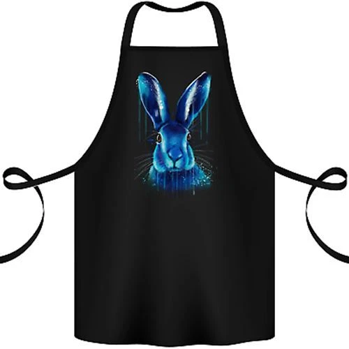 Watercolour Rabbit Cotton Apron 100% Organic