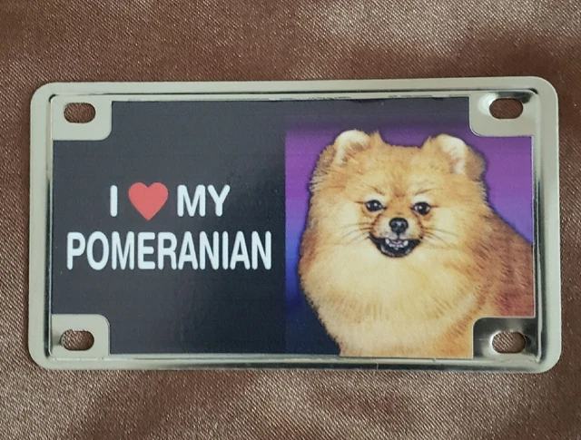 MAGNET, DOG (POMERANIAN), Metal, Chrome Plate, 4" L