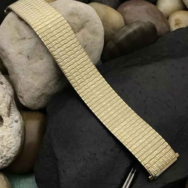 Speidel Wide Yellow Gold Long Expansion 17mm-22mm nos unused Vintage Watch Band