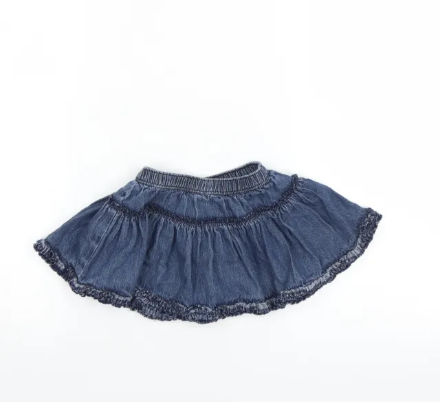George Girls Blue Cotton A-Line Skirt Size 12-18 Months