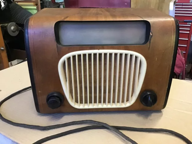 Vintage Telavox 4480 timber body valve/ tube radio
