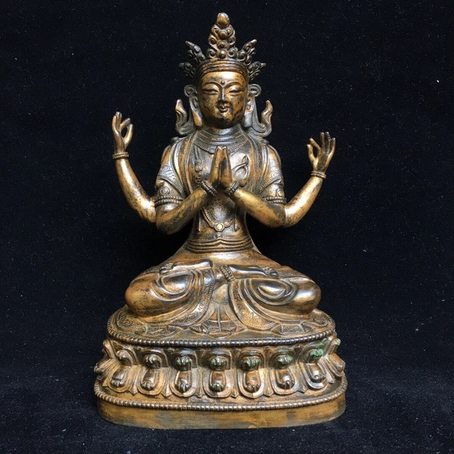 Chinese Exquisite Handmade Guanyin Bronze Statue