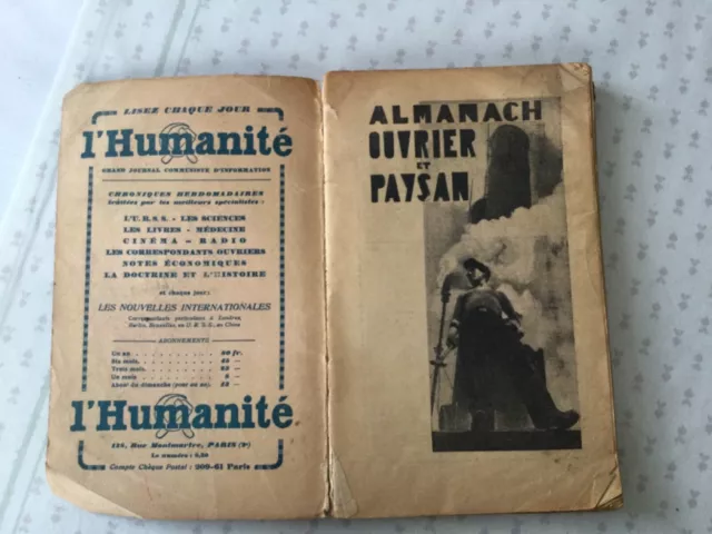 Almanach Ouvrier Et Paysan 1932 L Humanite 2