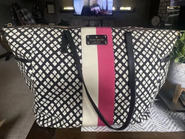 Kate Spade Diaper Bag  Black & White Gently Used. Lots Of Pockets Please See Pic