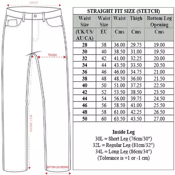 Enzo Jeans Straight Leg Regular Fit Mens Stretch Denim Trouser Pants All UK Size 3