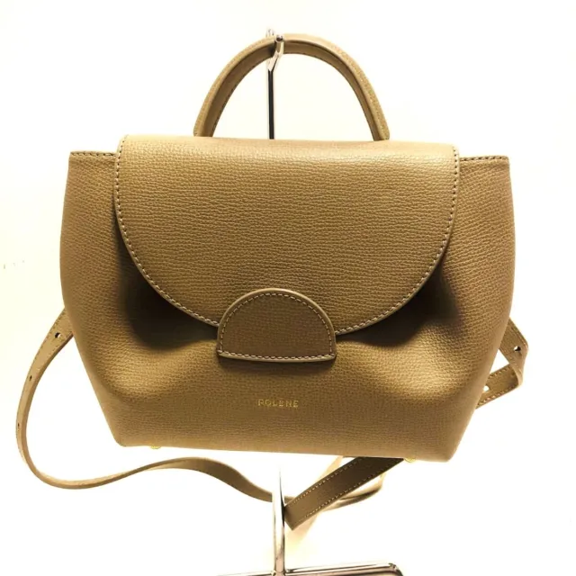Numéro neuf leather handbag Polene Beige in Leather - 31150748