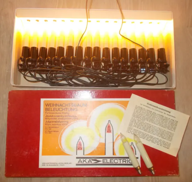 alte Lichterkette DDR 16ner AKA Weihnachtsbeleuchtung