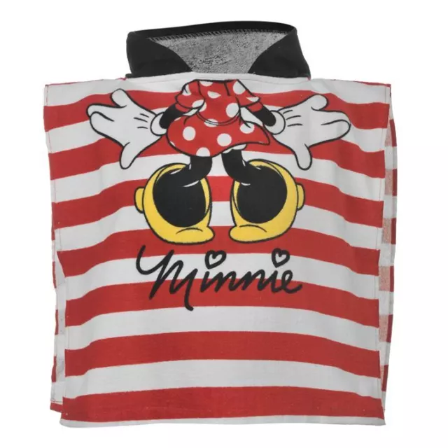 DISNEY poncho cape de bain à capuche MINNIE rouge et blanc 0-24 mois serviette