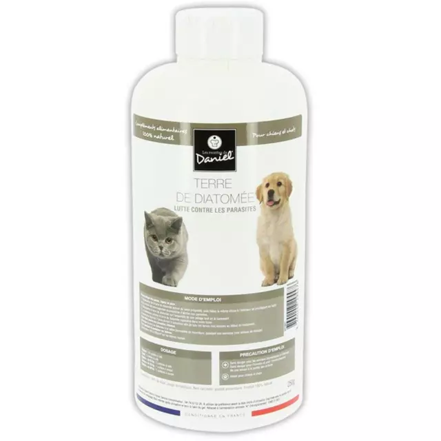 Terre de diatomee animaux - anti-parasite - Poudrier 250g