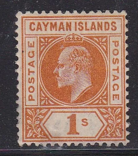 Album Treasures Cayman Islands Scott # 7 1sh Edward VII Mint Hinged