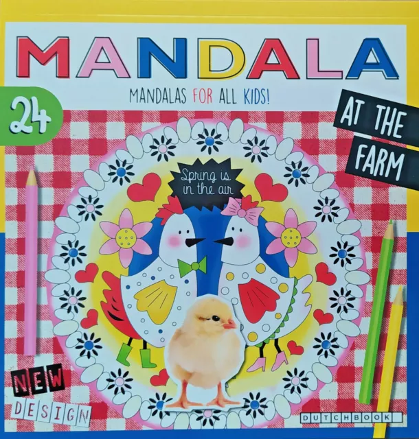 Kinder Mandala Malbuch at the farm 24 Motive Ausmalen Malen Designs Spiel Spaß