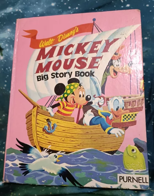 Walt Disney Mickey Mouse Big Story Buch Hardcover Purnell 1973