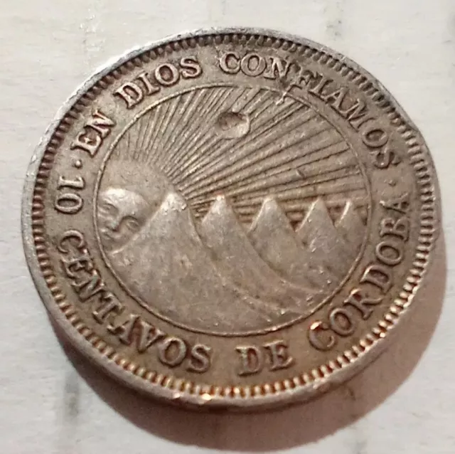 10 Centavos De Cordoba 1965 Nicaragua Coin