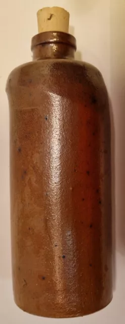 ✨ Alte / antike Tonflasche leer ~0,5 Liter mit neuem Korken  👀