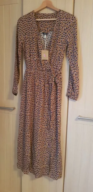 Joules mocha spot sales dress
