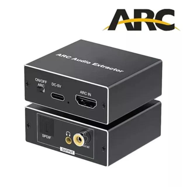 ARC Audio Extractor Coaxial Toslink Audio Adapter HDMI ARC to Optical Converter
