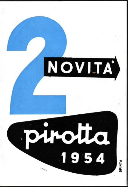 Pirotta Piè Veloce Ciclomotore e Motoleggera Sport 75 cc.  Depliant 1954