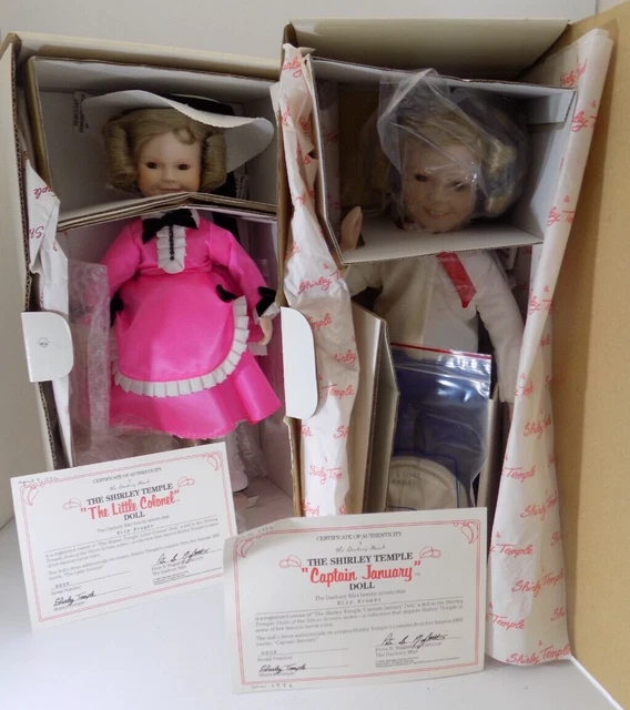 Danbury Mint Shirley Temple Dolls, Little Colonel, & Captain January-Vintage