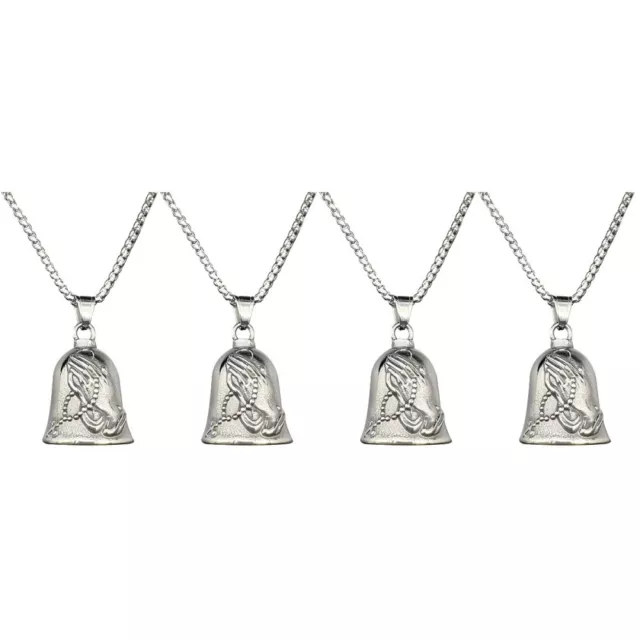 Set of 4 Glocke Charme Retro-Glocke Hängend Charm-Halskette Glücklich Reiten