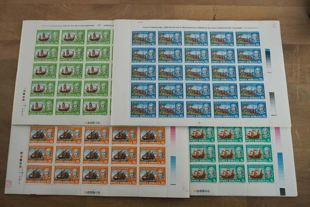 1992 Rumänien; 500 Serien Entdeckung Amerika, **/MNH, MiNr. 4824/27, ME 1000,-