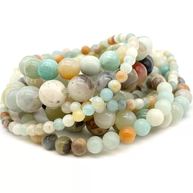 lot de 20 perles amazonite en pierre naturelle 8mm