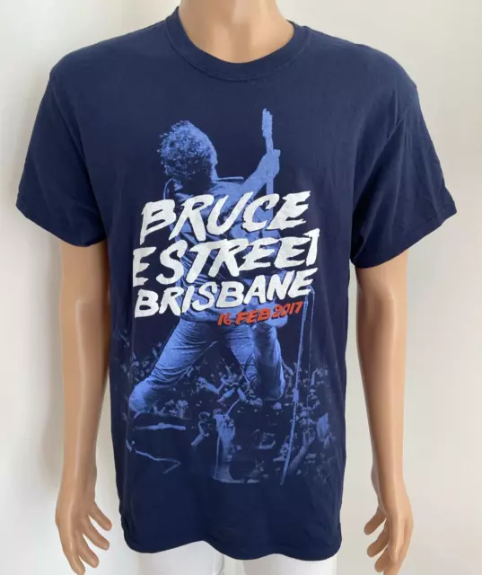 Bruce Springsteen E Street Band Large T-shirt Brisbane Music 2017 Cotton Gildan