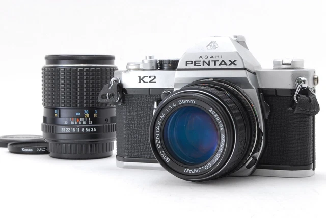 PENTAX K2 CAMERA WITH SMC PENTAX 2/50mm Lens EXCELLENT TESTED
