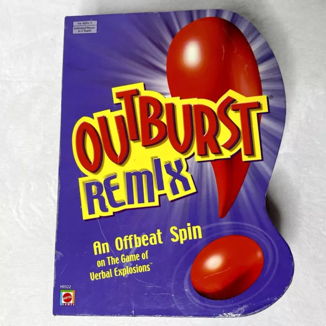 Mattel Outburst Remix Board Game: An Offbeat Spin. Party Game. Complete