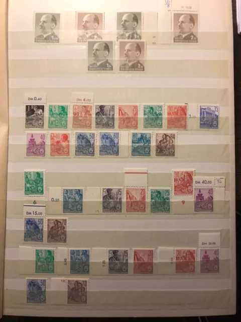 Briefmarken DDR, Lot, Freimarken, pstfr. u. gestemp.