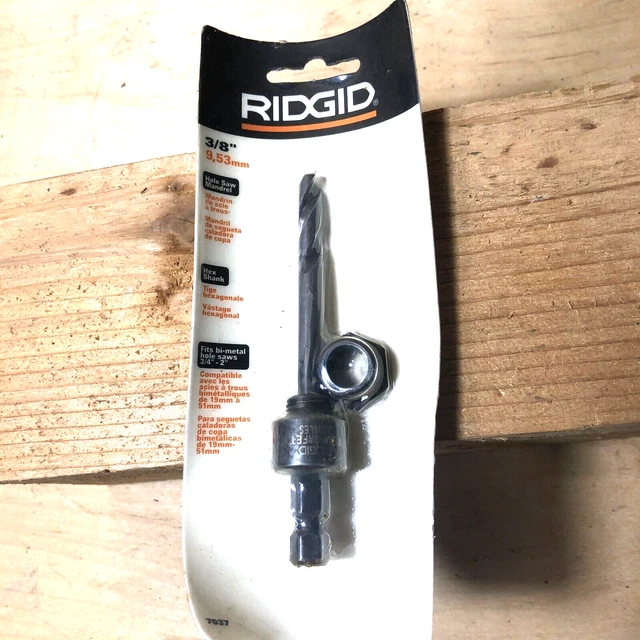 Ridgid 7037 3/8" Hole Saw Mandrel 3/8" Hex Shank
