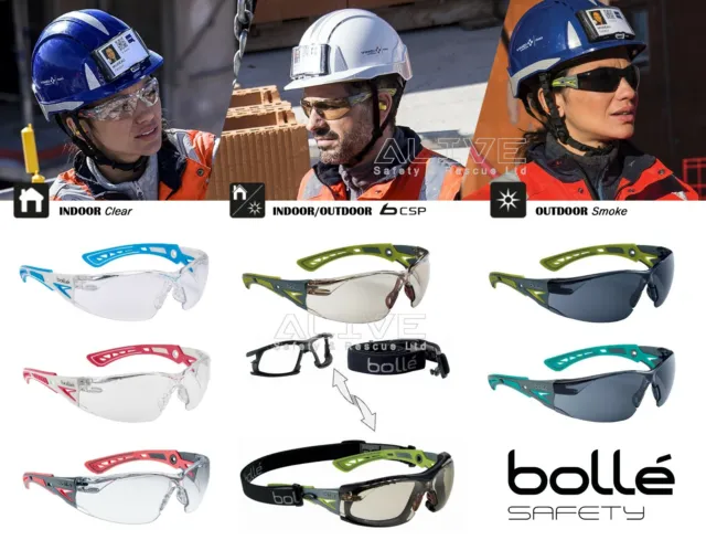 Bolle Safety Glasses RUSH+ SMALL Spectacles Goggles UV Eye Protection Sport Type