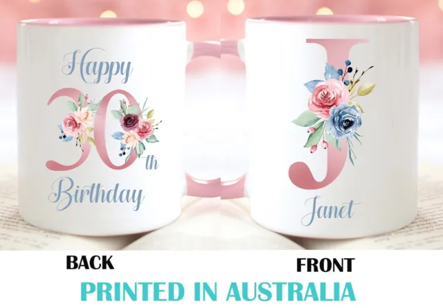 Personalised Happy 30th Birthday Mug Lady Female Nana Gift Present  Australia