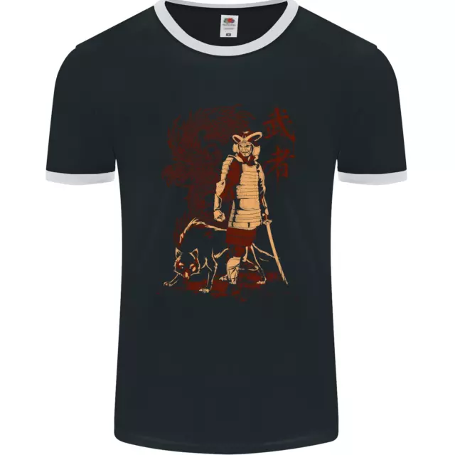 Dragon Warrior Wolf Dragon Samurai MMA Mens Ringer T-Shirt FotL