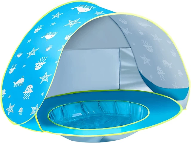 Geerwest Beach Tent Toddlers Pool Tents Pop up Portable Toys Sun Shelter UV Prot