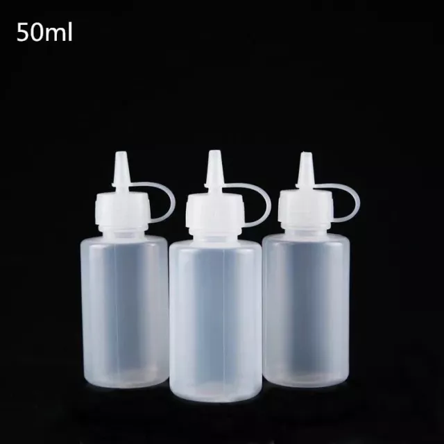 3x Squeeze Sauce Bottle Paint Dispenser Mayo Ketchup Mustard Condiment  50 ml