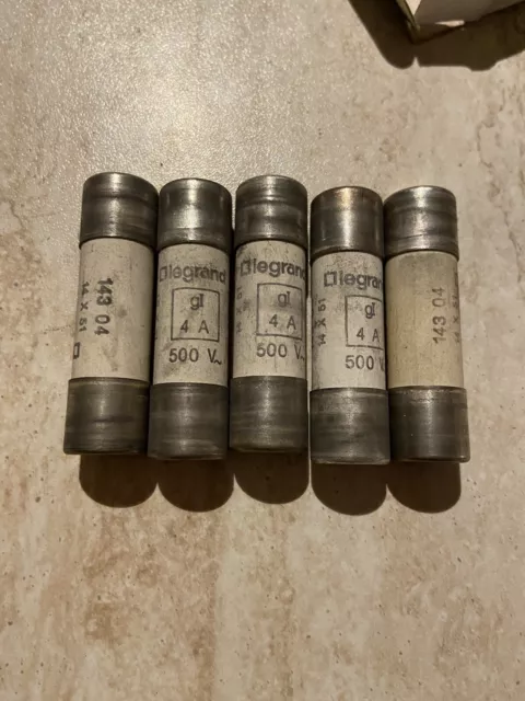 Lot De 5 Cartouches Fusible Legrand 4A  14304