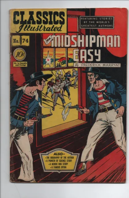 Classics Illustrated August 1950 Vg+ Mr. Midshipman Easy - *Golden Age - L@@K*