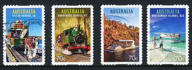 Australian 2015 Tourist Transport, set of 4 S/A stamps, used