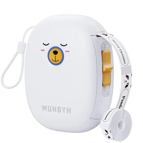 MUNBYN Bluetooth Label Maker Portable Label Maker Machine with Tape Thermal L...