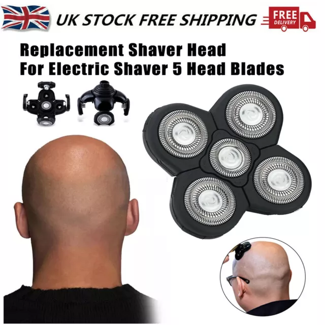 For Electric Shaver 5 Head Razor Bald Beard Hair Skull Trimmer Beard Remover Men