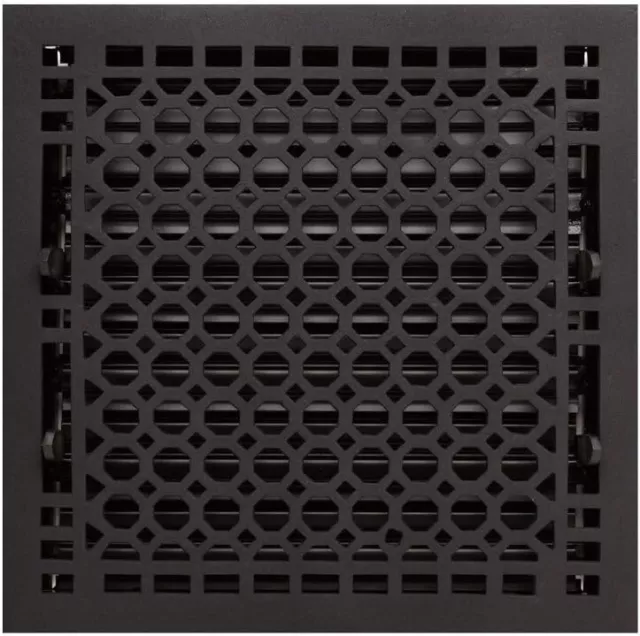 Signature Hardware Oversized Honeycomb Cast Iron Wall Register - 10" x 10" Black