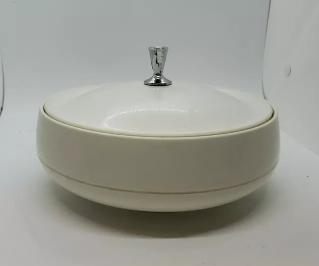 Vacron White Thermal Lidded Serving Bowl Bopp Decker Plastics Retro Vacron White Thermal Lidded Serving Bowl Bopp Decker Plastics Retro