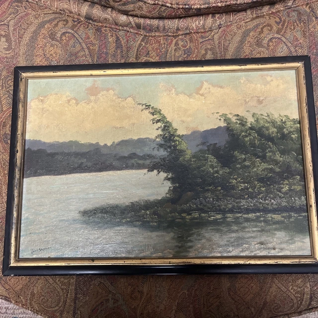 Late 19th / Early 20th Century Oil On Board By New York Artist Louis Saphire