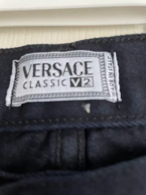 BNWT Versace V2 black cotton jeans size 33 (12-14)