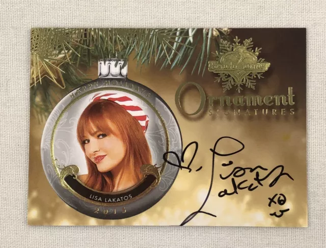 2015 Benchwarmer Holiday Lisa Lakatos Autograph Ornament Card Bench Warmer